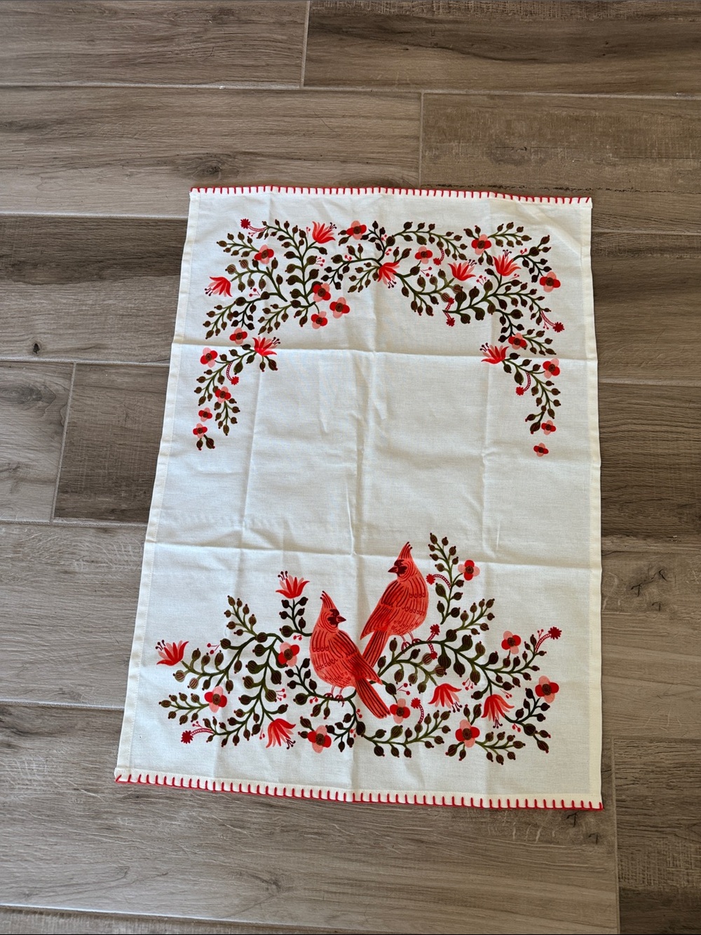 NWOT Rifle Paper Co cardinal print tea towel